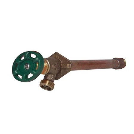 Arrowhead Brass Arrowhead Arrow-Breaker 1/2 in. MPT X 1/2 in. Copper Sweat Anti-Siphon Brass Wall Hydrant 466-08QTLF